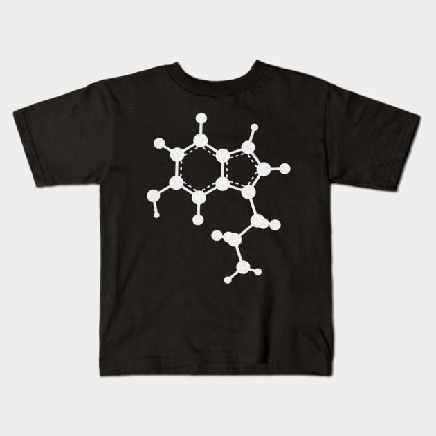 Serotonin Molecule Kids T-Shirt by ChemECool